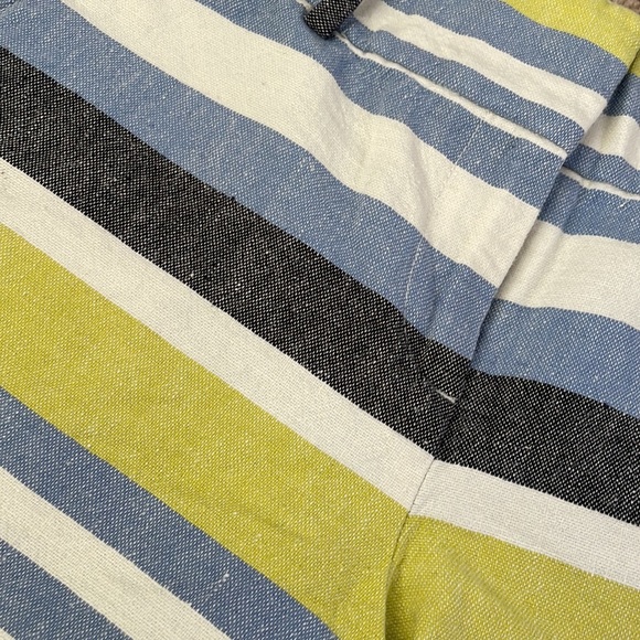Ann Taylor Striped Linen Shorts Size 6 - Picture 3 of 4